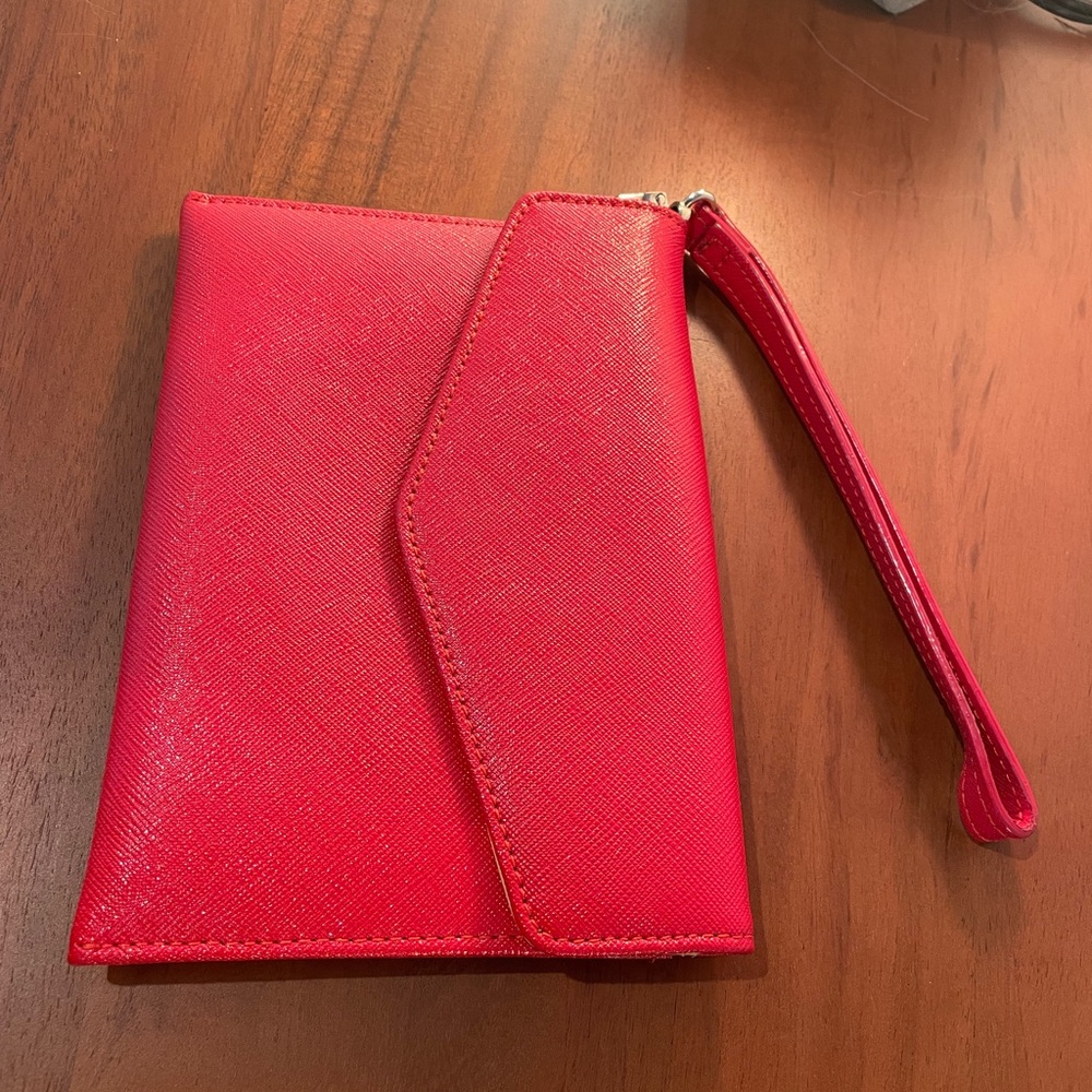 Red Wristlet Clutch Wallet - Stylish Women's Bag